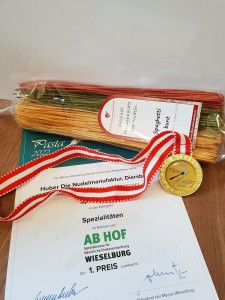 Pasta Kaiser 2022 - Gold für Spaghetti bunt - Nudelmanufaktur Huber