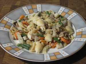 Bunte Gemüse-Nudel-Pfanne