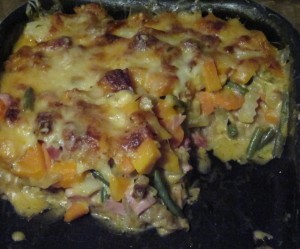 Kürbis-Nudel-Auflauf