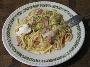 Sauerkraut-Spätzle-Pfanne