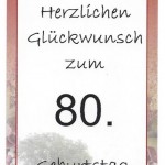 zum 80. Geburtstag