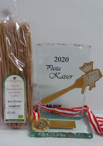 Nudelmanufaktur Huber_Pasta Kaiser 2020_Bio Dinkel Spaghetti_Auszeichnung Messe Wieselburg